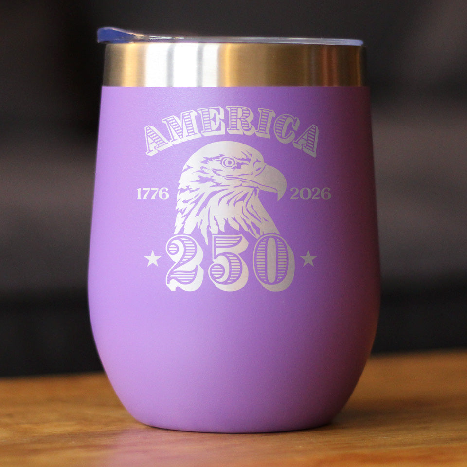 America 250th Anniversary 12oz Stainless Steel Wine Tumbler