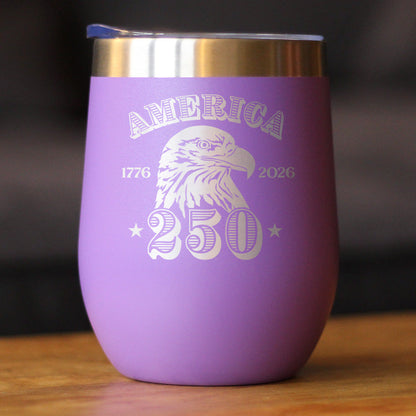 America 250th Anniversary 12oz Stainless Steel Wine Tumbler