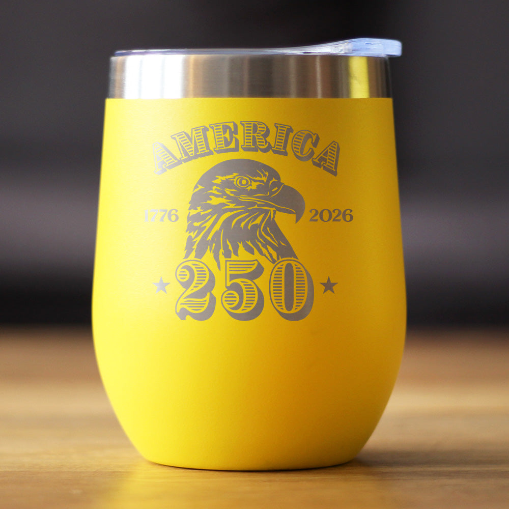 America 250th Anniversary 12oz Stainless Steel Wine Tumbler