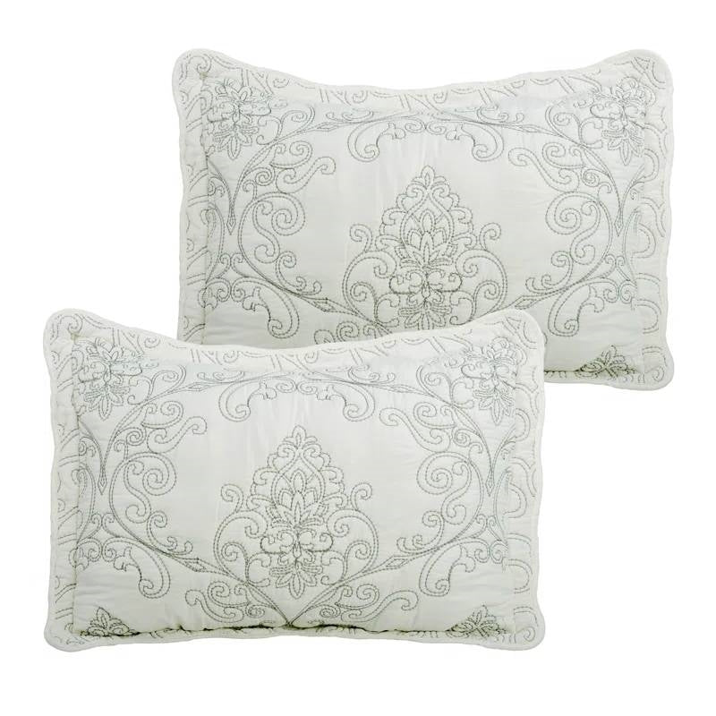 King Antique White 4 Piece Oversized Bedspread Set