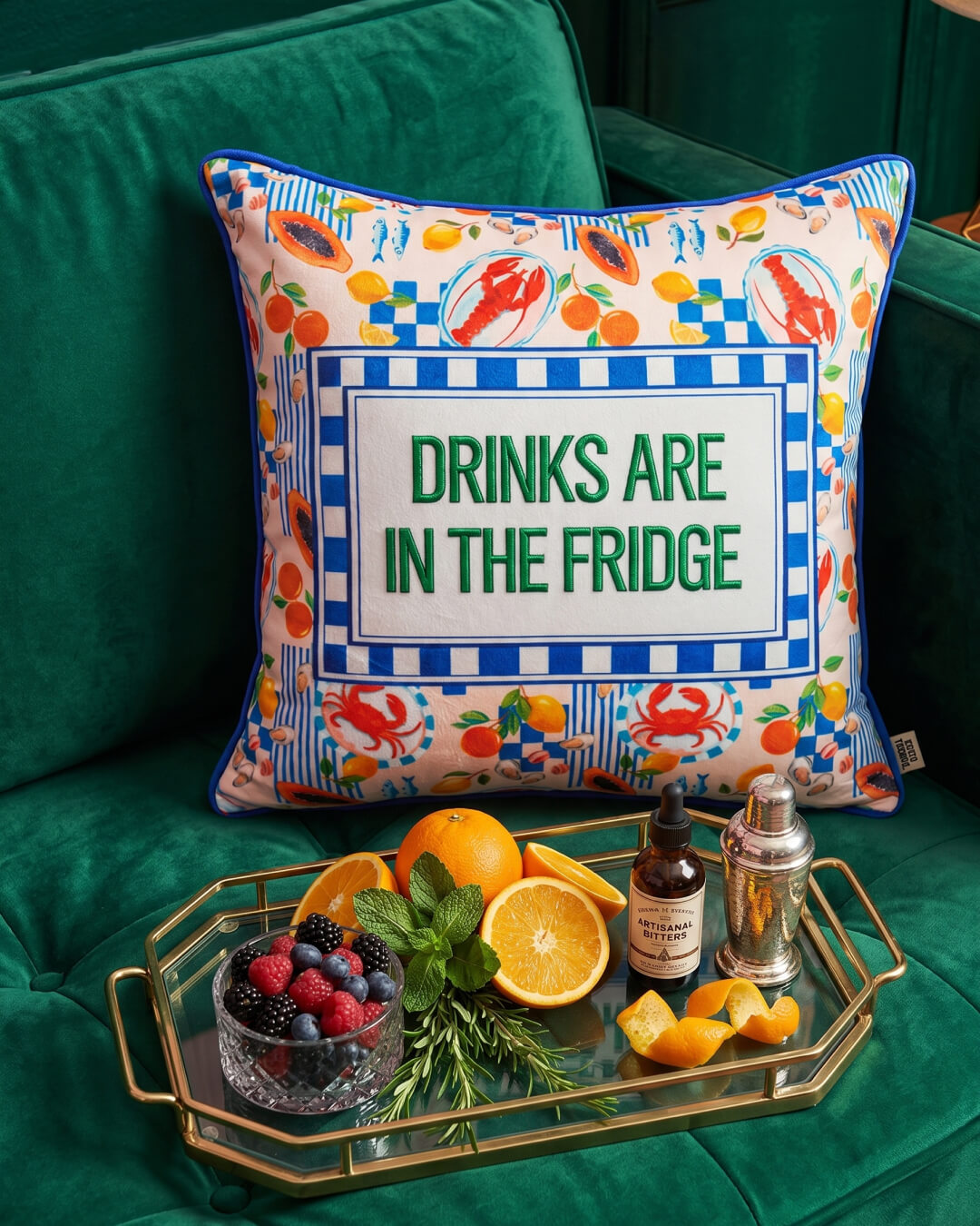 Drinks Are In The Fridge Pillow