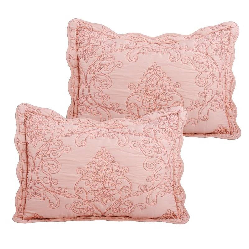 Queen Dusty Pink 4 Piece Oversized Bedspread Set