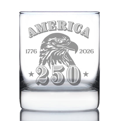 America's 250th Anniversary Engraved Rocks Glass