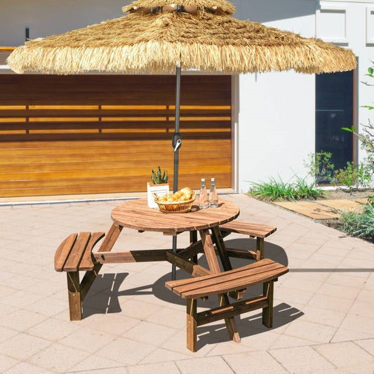 6 Seater Wooden Picnic Table