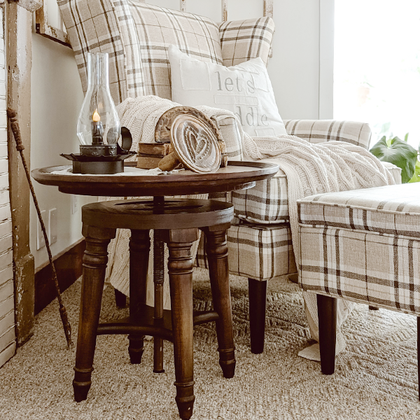 Adjustable Swivel Wooden Side Table