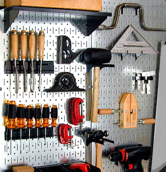 Pro-Grade Galvanized Pegboard Organizer