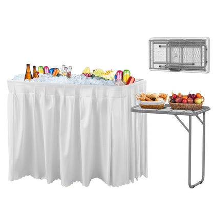 Folding Ice Table With Drain Portable Table