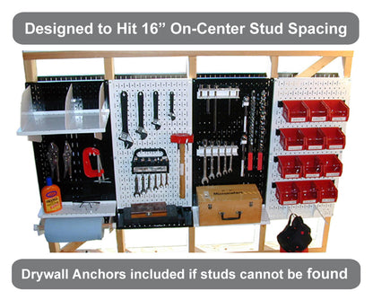 Pro-Grade Galvanized Pegboard Organizer
