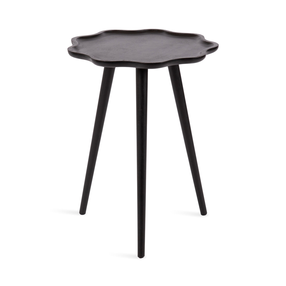 Scallop Wood Side Table