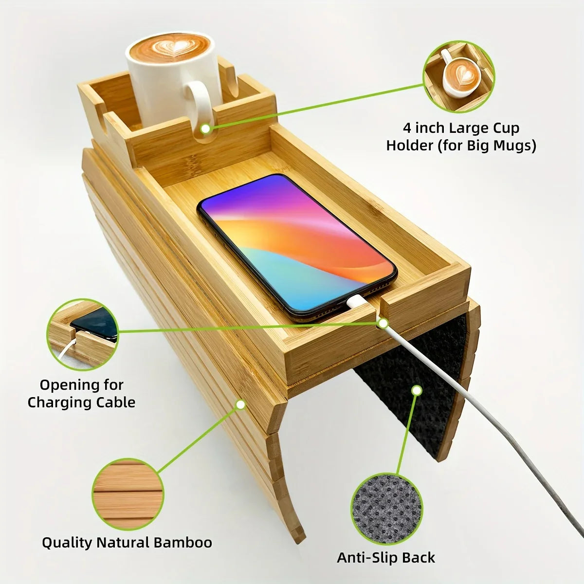 Bamboo Sofa Armrest For Couch Lovers