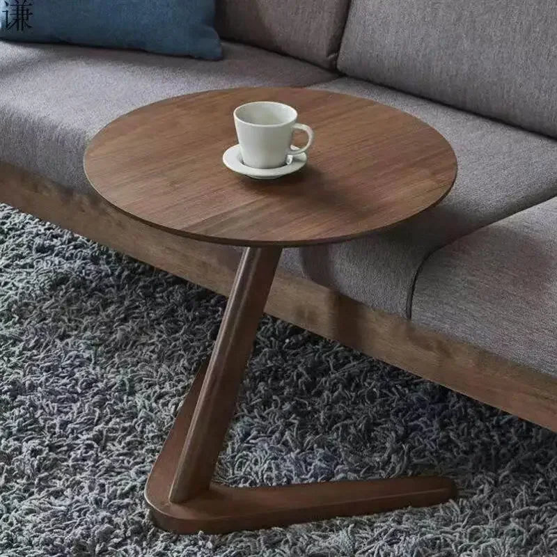 Round Wooden Side Table