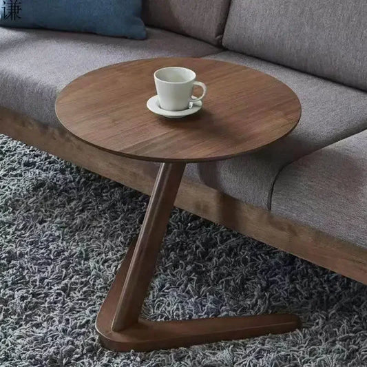 Round Wooden Side Table