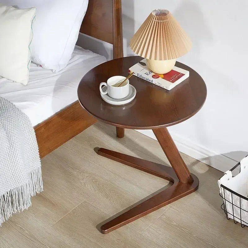Round Wooden Side Table