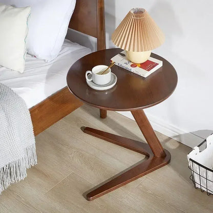 Round Wooden Side Table