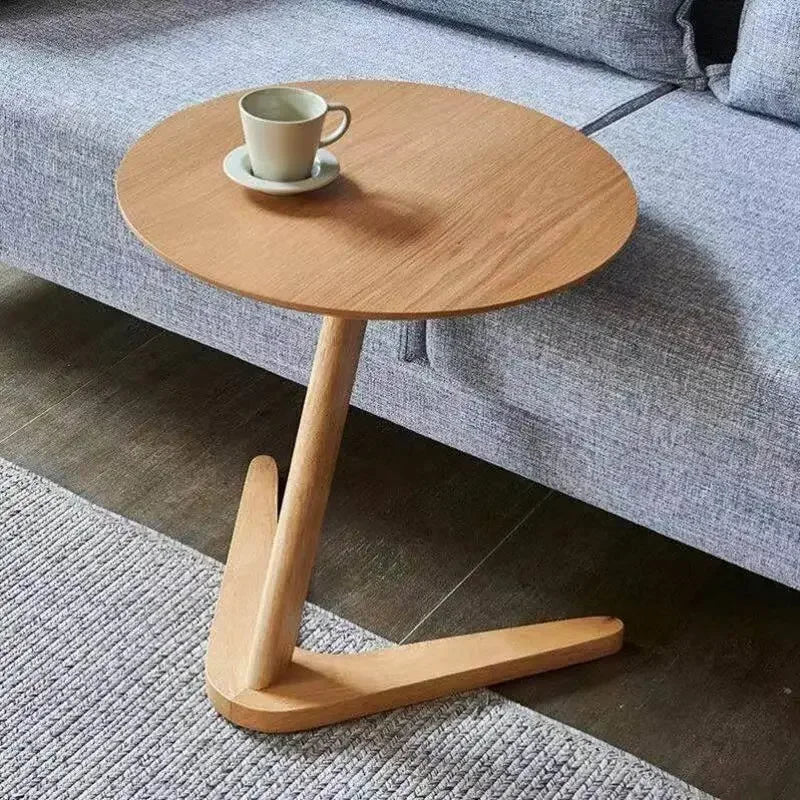Round Wooden Side Table