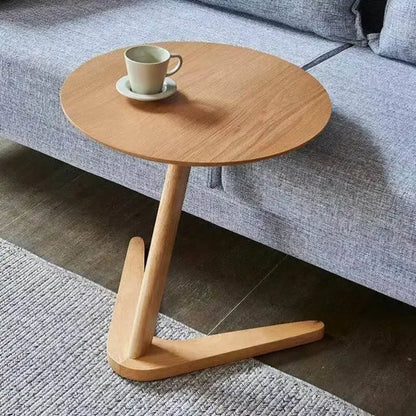 Round Wooden Side Table