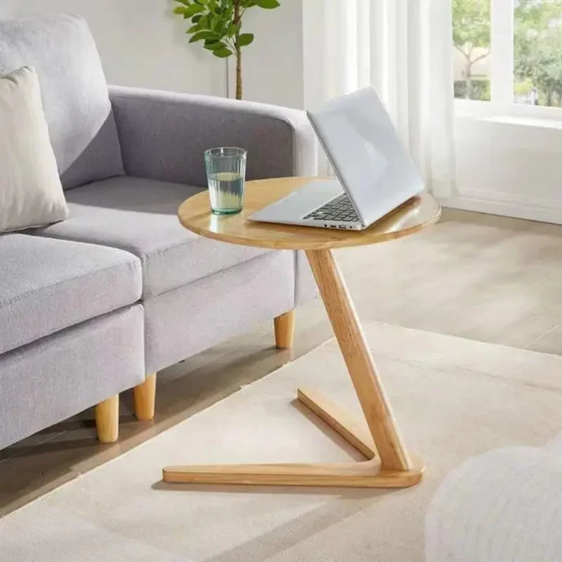 Round Wooden Side Table