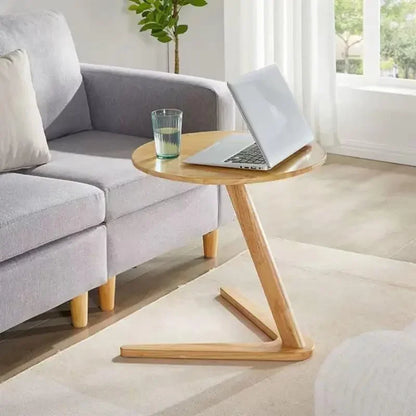 Round Wooden Side Table