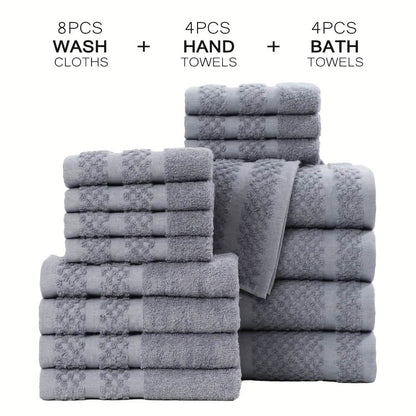 10–32 Piece Cotton Bath Towel Set