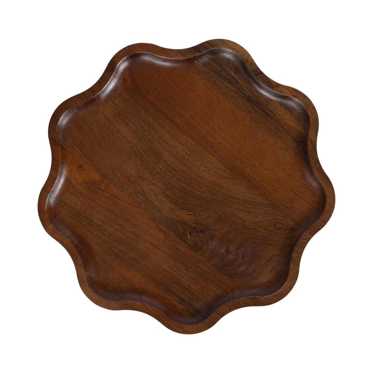 Scallop Wood Side Table