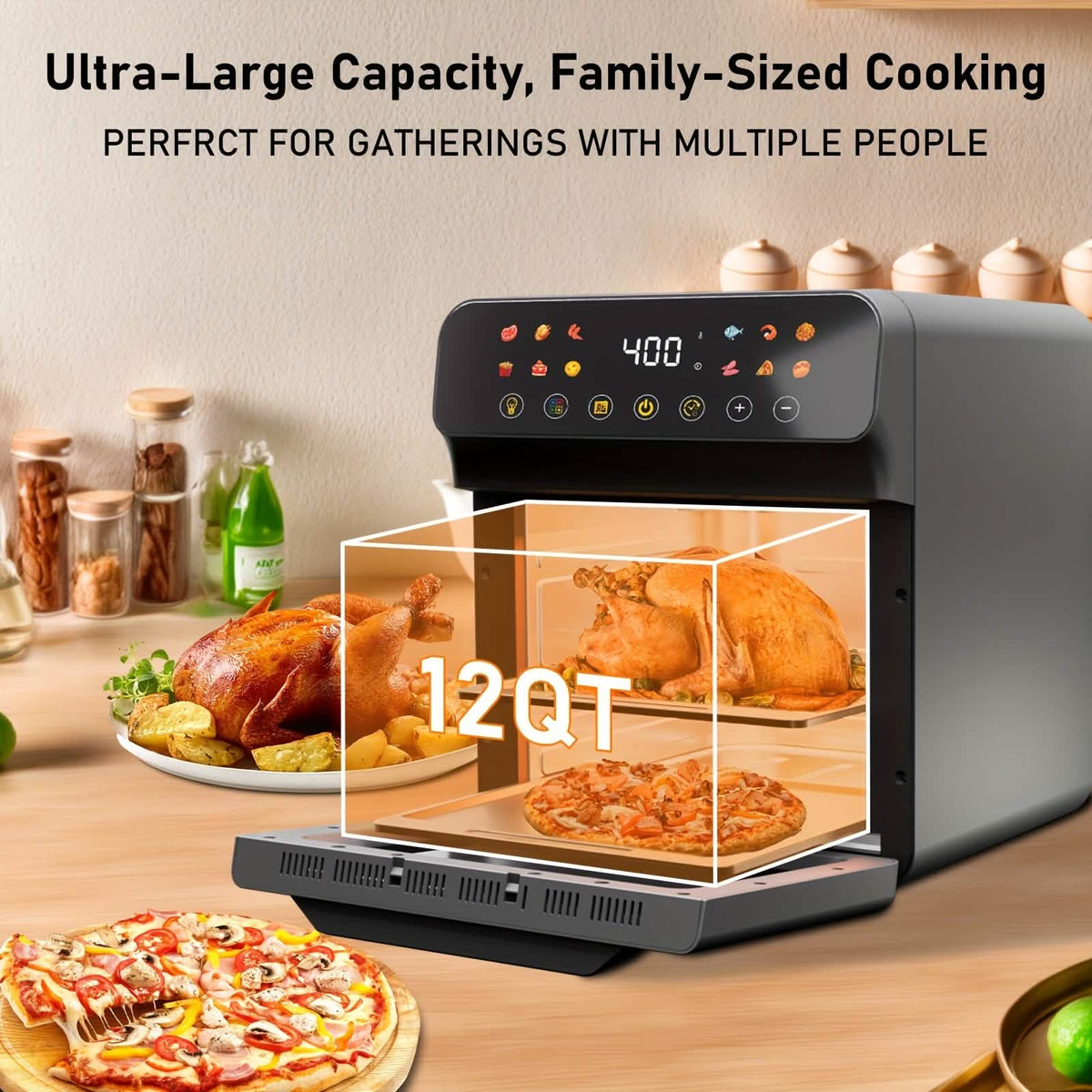 12QT 12-In-1 Smart Air Fryer Oven