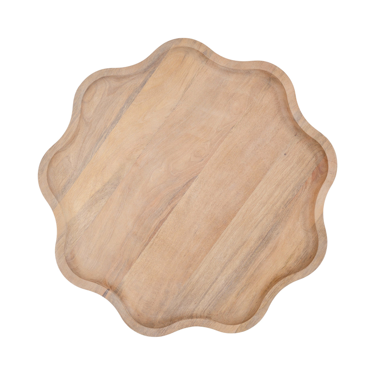 Scallop Wood Side Table
