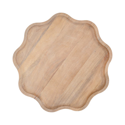 Scallop Wood Side Table