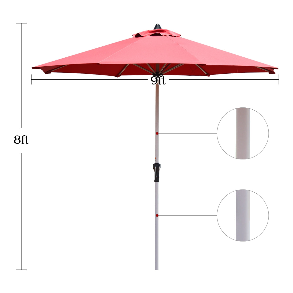 9' Outdoor Patio Umbrella