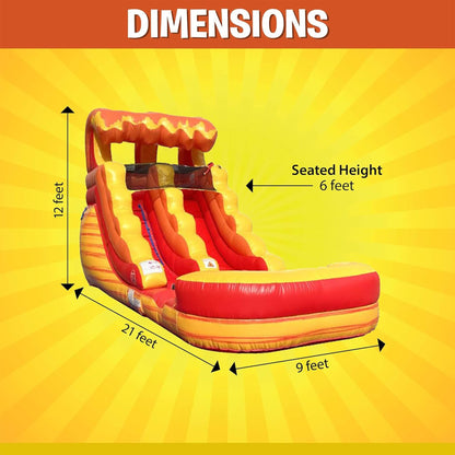 Large Inflatable Water Slide With Pool And Blower