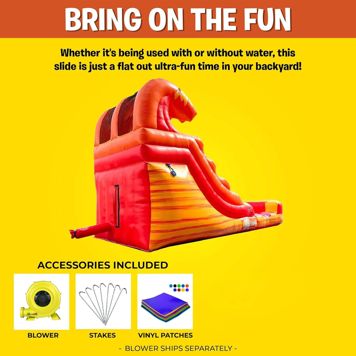 Large Inflatable Water Slide With Pool And Blower
