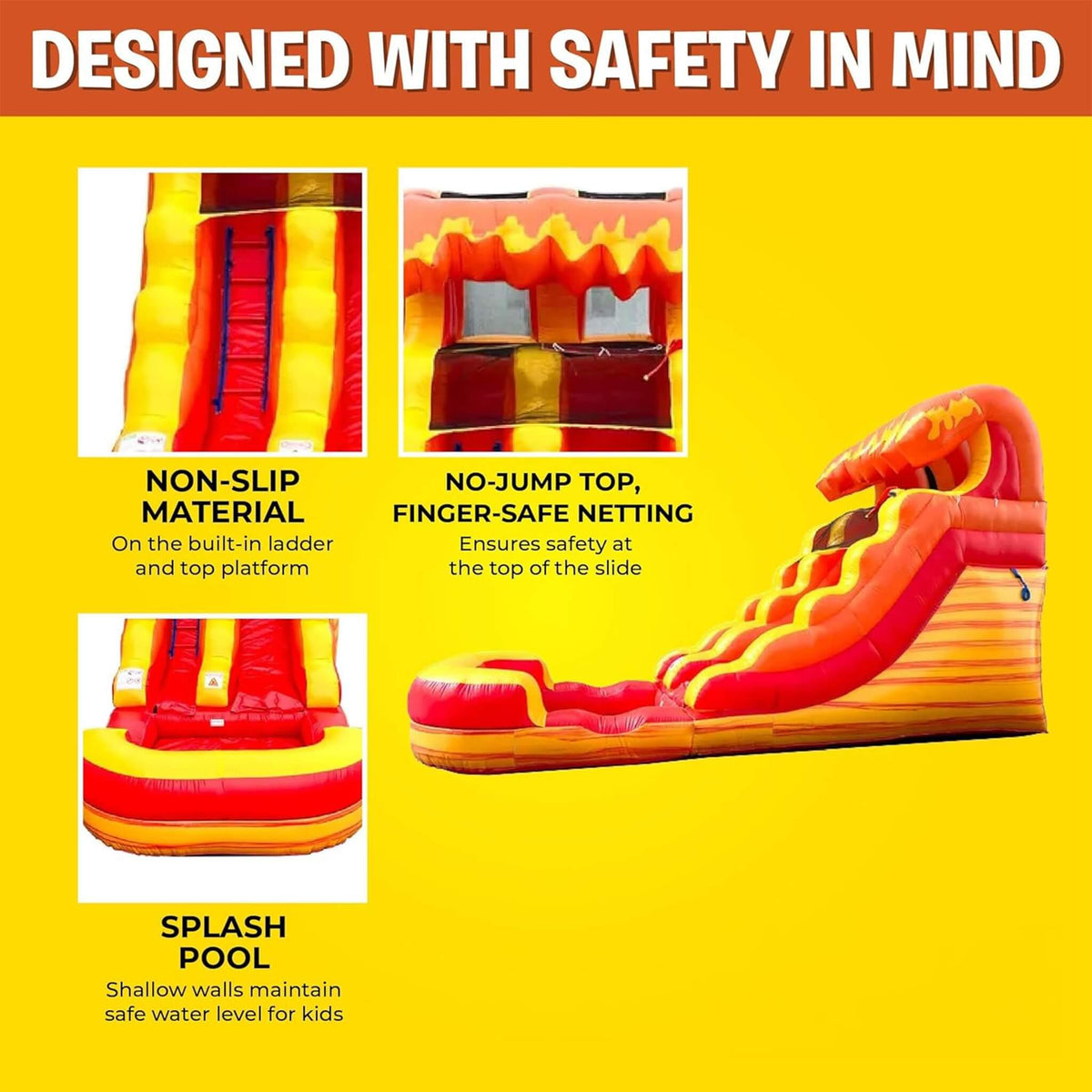 Large Inflatable Water Slide With Pool And Blower