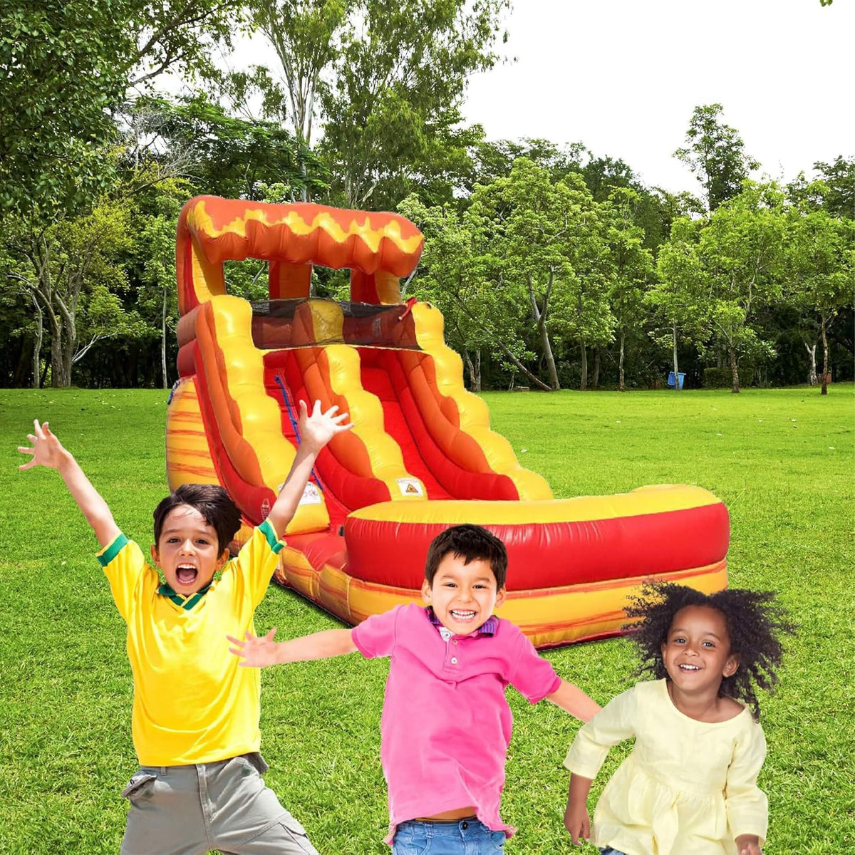 Large Inflatable Water Slide With Pool And Blower