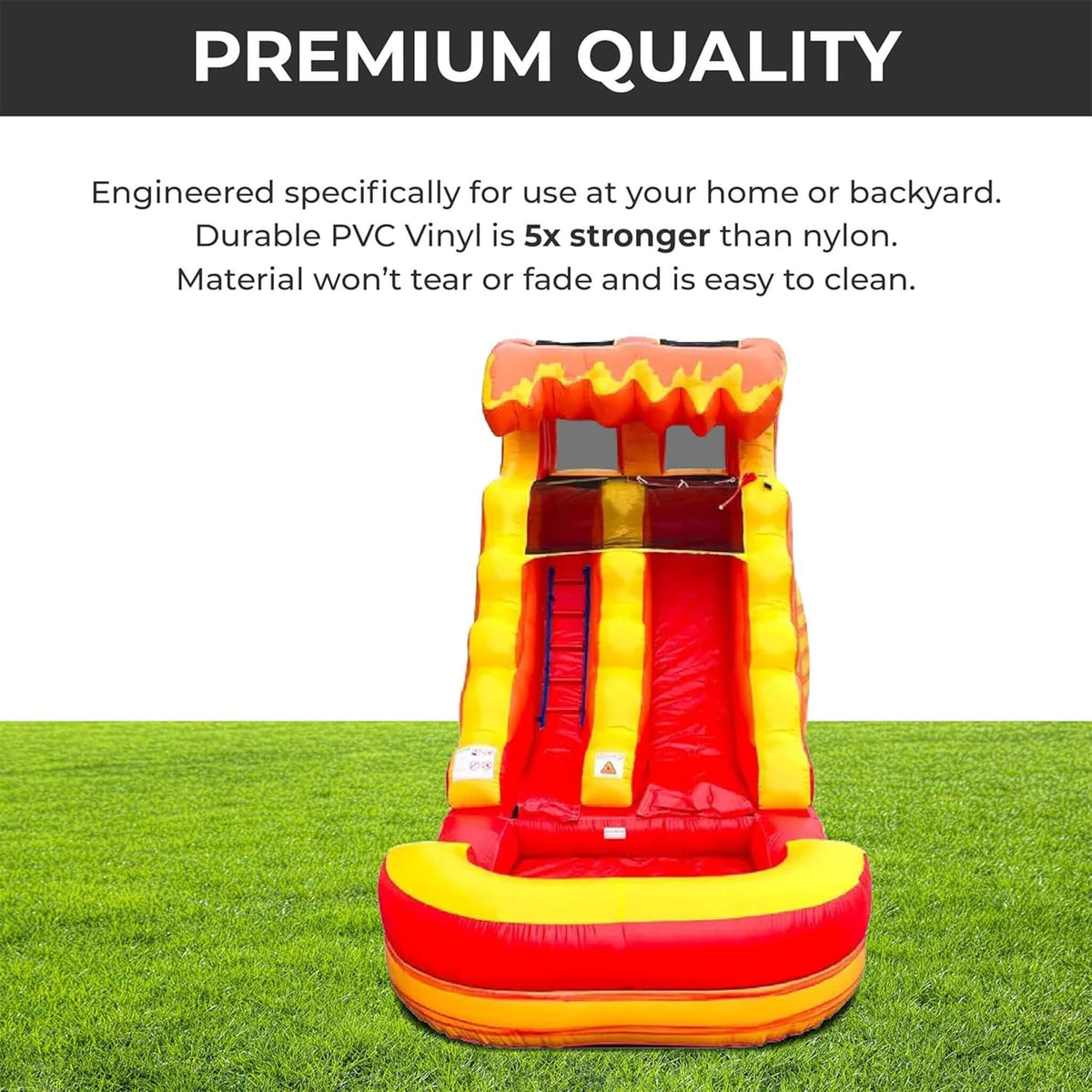 Large Inflatable Water Slide With Pool And Blower