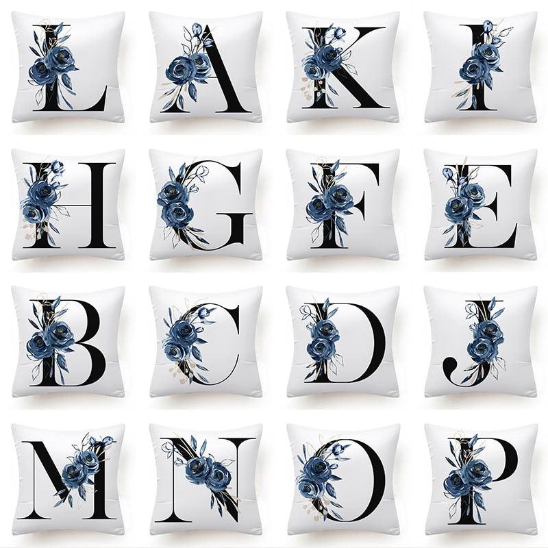 Alphabet Decorative Pillow Cases