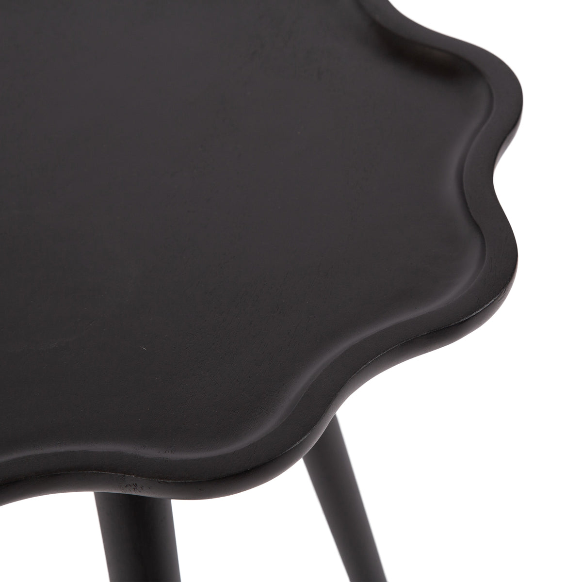 Scallop Wood Side Table