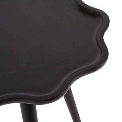 Scallop Wood Side Table
