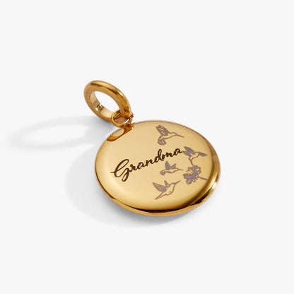 Grandma Hummingbird Disc Charm