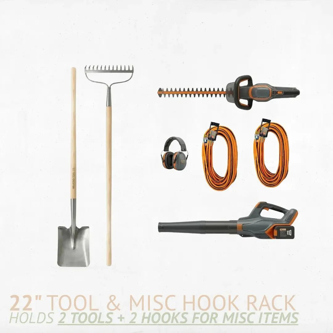 Heavy-Duty Garage Tool Hook Rack