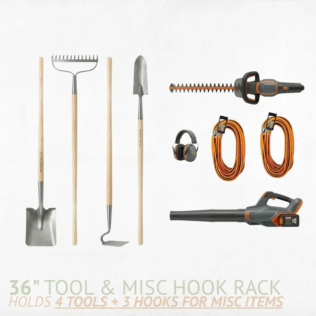 Heavy-Duty Garage Tool Hook Rack