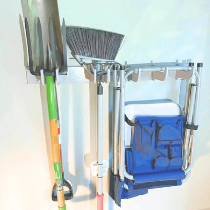 Heavy-Duty Garage Tool Hook Rack