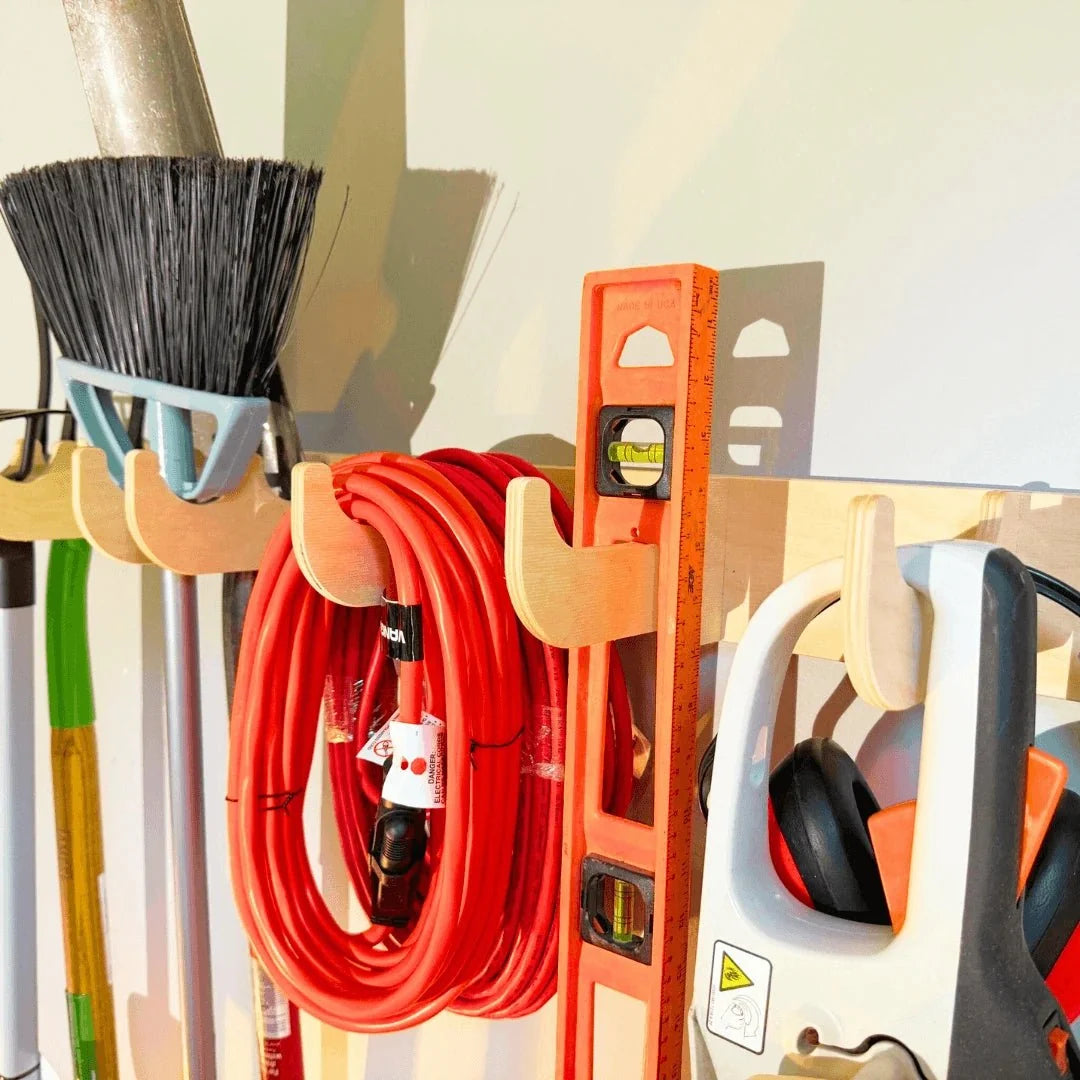 Heavy-Duty Garage Tool Hook Rack