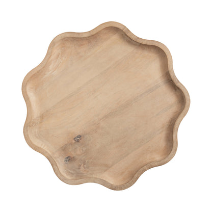 Scallop Wood Side Table