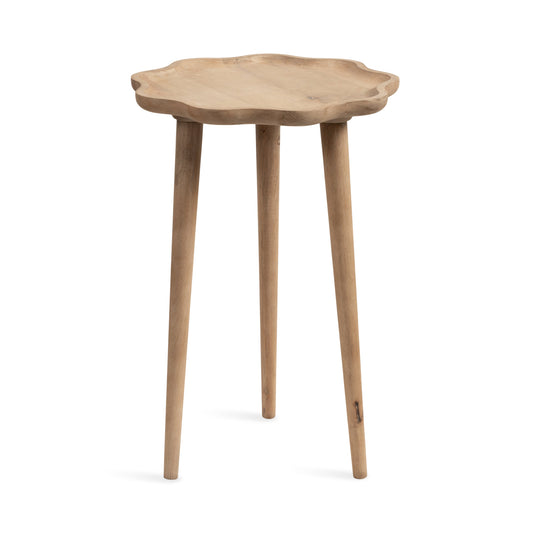 Scallop Wood Side Table