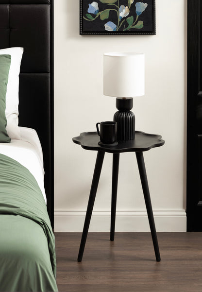 Scallop Wood Side Table