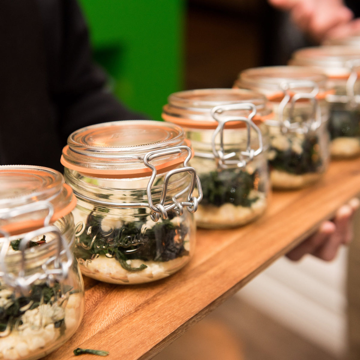Glass Jars With Stainless Wire-Bail Clamp Lid