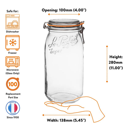 Glass Jars With Stainless Wire-Bail Clamp Lid