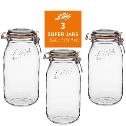 Glass Jars With Stainless Wire-Bail Clamp Lid