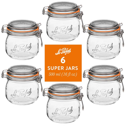 Glass Jars With Stainless Wire-Bail Clamp Lid