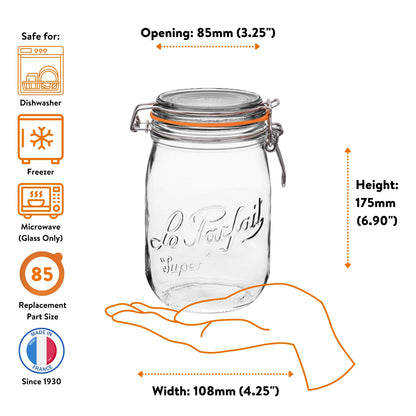 Glass Jars With Stainless Wire-Bail Clamp Lid