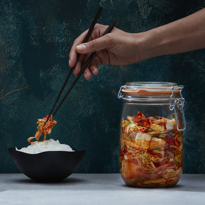 Glass Jars With Stainless Wire-Bail Clamp Lid
